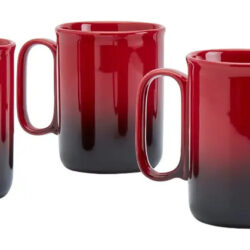 Set 4 Tazas De Cerámica Red/black 440 Ml Mason Craft & More