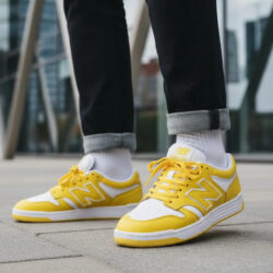 Tenis New Balance 480 Amarillo Limón Y Blanco