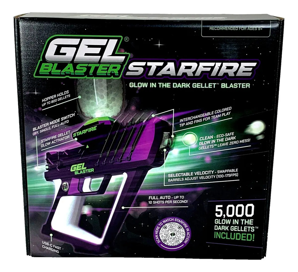 Pistola Eléctrica Hidrogel Gel Blaster Starfire Color Morado Con Blanco - Image 2