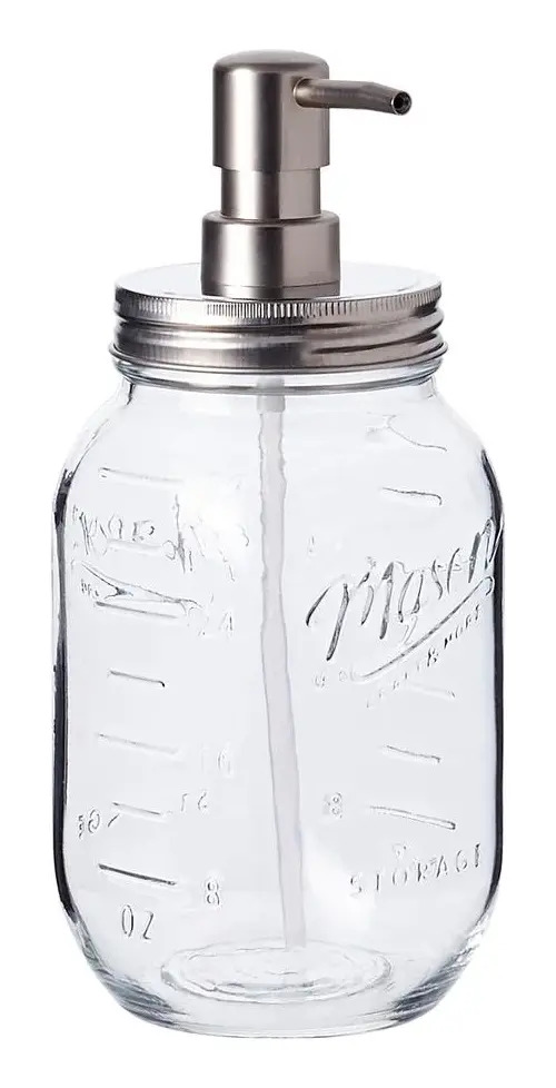 Jabonera Diseño Maison Mason Craft & More Lotion Pump Ttu-u3447 Color Cristal X Unidad - Image 3