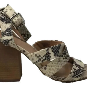 Zapatillas De Mujer Ana Nadia Snake Sandalias De Tacón Gris 7 Mx