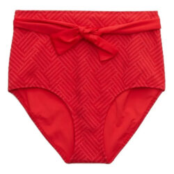 Bikini Bottom Talle Alto C Lazo Jacquard Chilli Red De Aerie Rojo Xl
