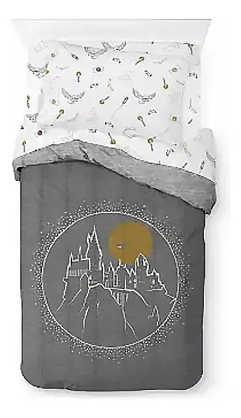 Edredón De Harry Potter Microfibra - Individual Color Gris - Image 4