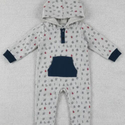 Mameluco Original Penguin Modelo Opb076rp Grey Multi Multicolor 12 M
