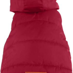 Chaleco Con Capucha Para Perro Color Rojo, Felpa Por Dentro. Rojo