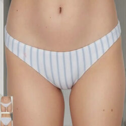 Bikini Hipster Devin Polo By Ralph Lauren X X L Azul Claro / Blanco Xxl / 2 Ex G