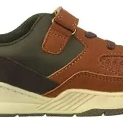 Tenis Niño Oshkosh Modelo Kaiser Color Rust Café Con Verde 17.1 Mx