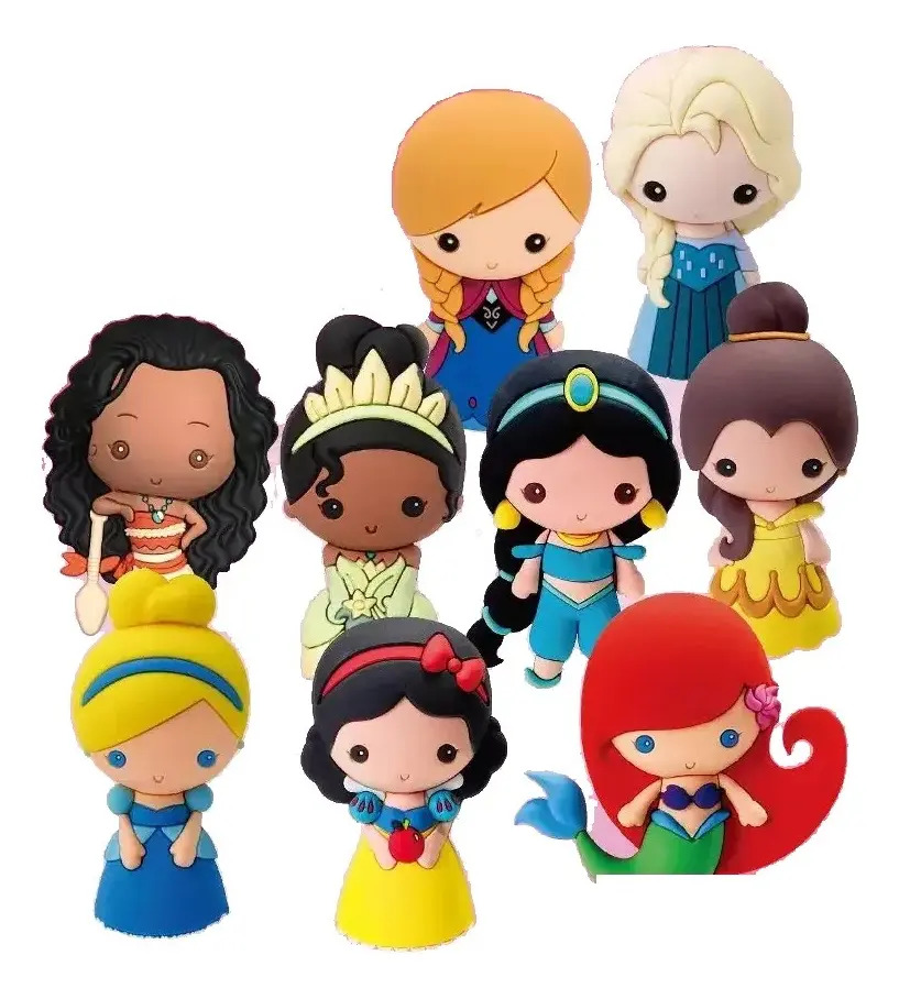 Clip Figuras Sorpresa Princesas Disney Bolso Mochila Llavero