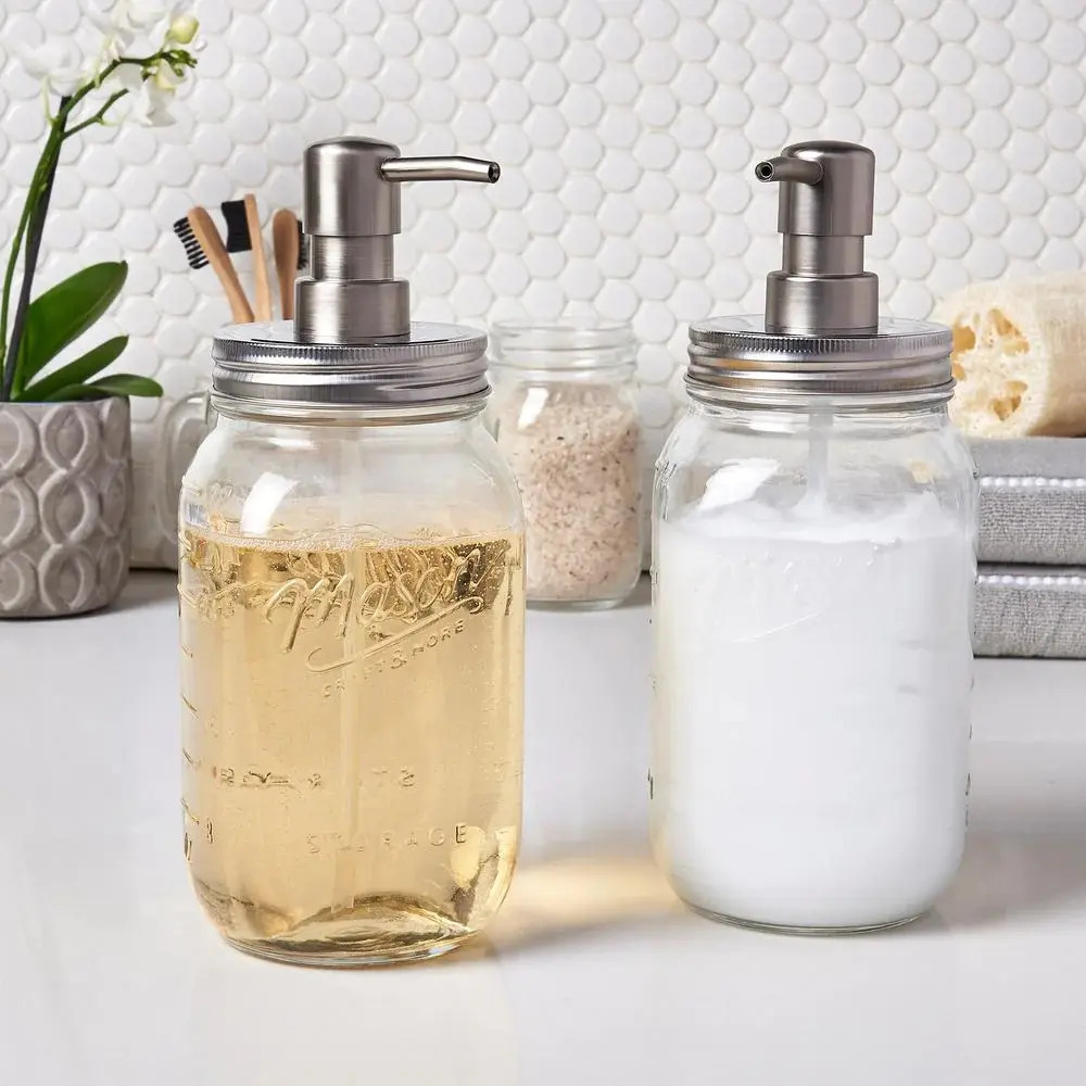 Jabonera Diseño Maison Mason Craft & More Lotion Pump Ttu-u3447 Color Cristal X Unidad - Image 2