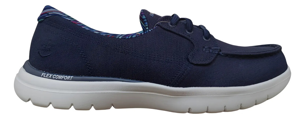 Tenis Skechers Dama Modelo Flex Náutico / 318896 Azul Marino
