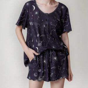 Pijama De Verano Marca Yanjue Talla 2xl Negro 2xg