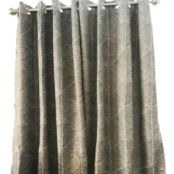 Cortina Jacquard Blackout Modern Stroke 127 X 213cm  Bronce