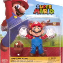 Super Mario Bros Mapache Con Super Hoja 10cm Nintendo Jakks