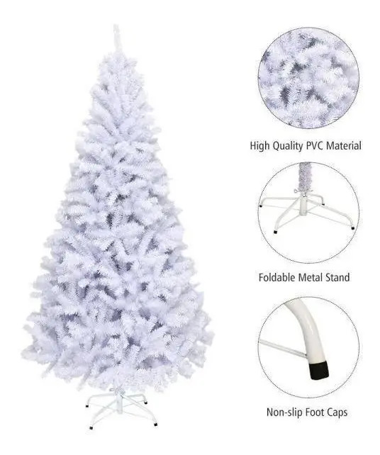Árbol De Navidad Blanco Costway Cm22100 1.81m Blanco - Image 4