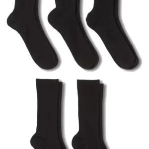 5 Pares De Calcetines De Vestir Goodfellow And Co Talla 5a10 Negro Liso 5 A 10