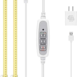 Luces Led Plantas Cultivo Interior, Temporizador 48leds 10w Blanco