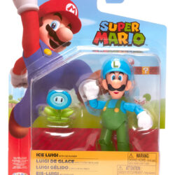 Super Mario Bros Figura Ice Luigi/ Luigi Gélido 13cm Jakks