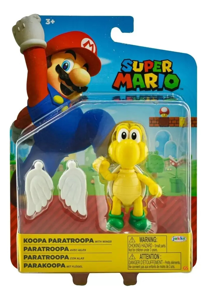 Figura Articulada Tortuga Paratroopa 9cm Super Mario Bros Jakks