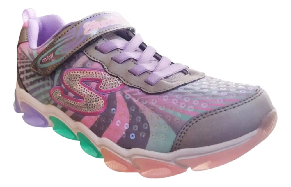 Tenis Skechers Original Niñas S Lights- Jelly Beams 10960l/ccmt - Image 4