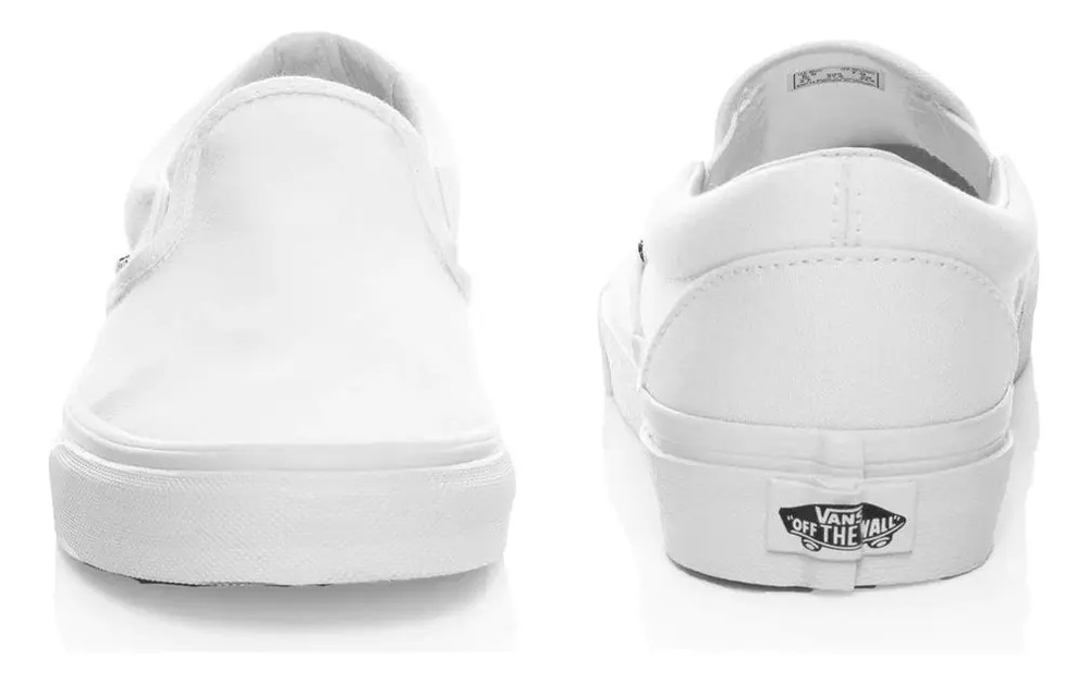 Tenis Originales Vans Classic Slip On True White Mod.499243 - Image 2