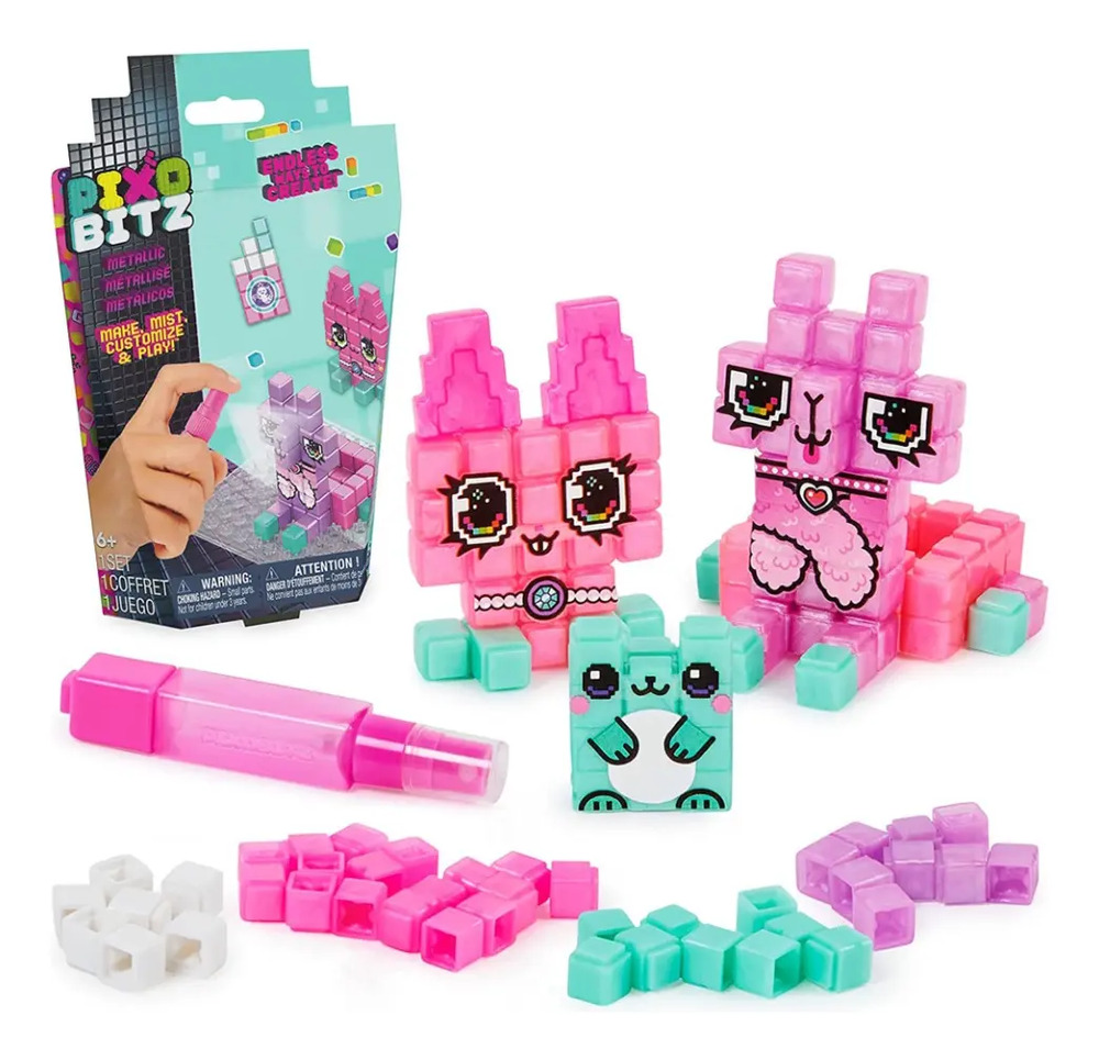 Spin Master Bloques Pixo Bitz Pack Metálico Metálico