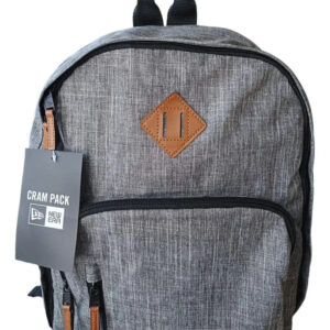 Mochila New Era Modelo Cram Pack Simple Gray Color Gris Oscuro Diseño De La Tela Lisa Liso