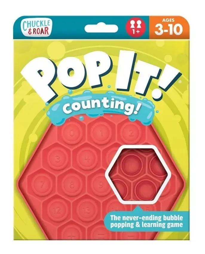 6 Pack Pop It! Chuckle & Roar Con Números Para Contar. Rojo