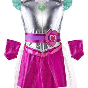 Disfraz Disney Princesa Nella Marca Jakks  Talla ( 4-6x) Rosa Con Plata 4-6x