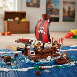 Set Barco Pirata 204 Pzas Bloques De Construcción 204
