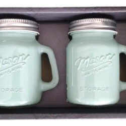 Set Salero/pimentero Retro Marca Mason Color Verde Pastel Verde Claro