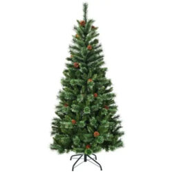 Árbol De Navidad Con Piñas Sin Luz Costway Cm22804  2.13cm Verde