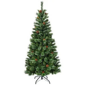 Árbol De Navidad Con Piñas Sin Luz Costway Cm22804  2.13cm Verde