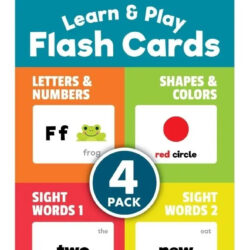 Cartas De Aprendizaje En Inglés, Colores, Números Y Palabras