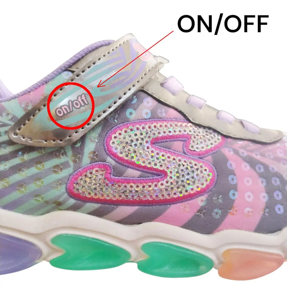 Tenis Skechers Original Niñas S Lights- Jelly Beams 10960l/ccmt - Image 3