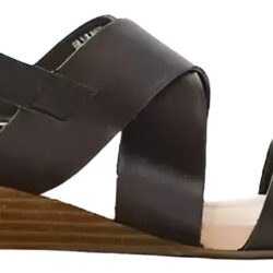 Zapatillas Originales Marca A N A  Mod. Marin Tacón De Cuña Negro 22.5 Mx