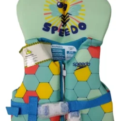 Chaleco Speedo Para Bebes Modelo Bee  Con Porta Cabeza Turquesa Bebes/ Menos De 14 Kilos