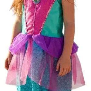 Disfraz Vestido Disney Princesa Sirenita Marca Jakks ( 4-6x) Azul Y Rosa 4-6x