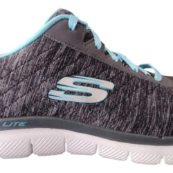 Tenis Skechers Originales Flex Appeal 2.0 12753w/bklb Mujer Black/light Blue Liso 6,0 Mx