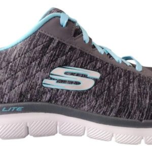 Tenis Skechers Originales Flex Appeal 2.0 12753w/bklb Mujer Black/light Blue Lisa 6,0 Mx