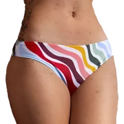 Bikini Aerie Color Waves American Eagle Talla M Blanco/colores M