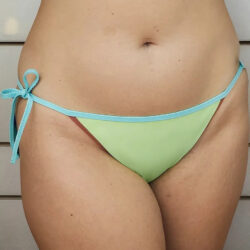 Bikini Aerie Atrevido Con Tiras American Eagle Talla M Verde Fluorescente M