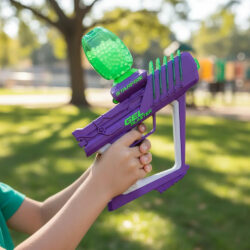 Pistola Eléctrica Hidrogel Original Gel Blaster Starfire  Morado Con Blanco