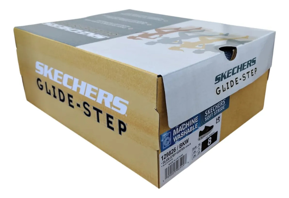 Tenis Skechers Glide Step Dama Mod.129826/bkw Vortex-avalin Black Lisa 26.5 - Image 6