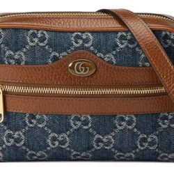 Bolsa Gucci Ophidia Mini Bag Tipo Cartera Original  Azul Oscuro Marrón