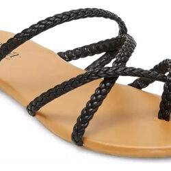 Sandalias Para Mujer Ana Strappy Braided Thong Negro 6 Mx