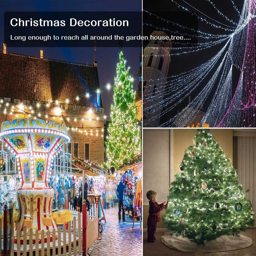 Serie De Luces Cálidas De Led Con 8 Modos De 30 Metros Ollny Blanco - Image 2