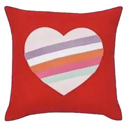 Cojín De Corazón San Valentín Marca Spritz 40cm X 40cm Rojo Corazón