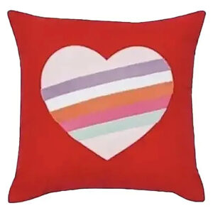 Cojín De Corazón San Valentín Marca Spritz 40cm X 40cm Rojo Corazón