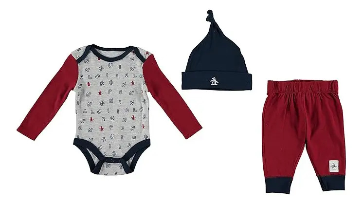 Mameluco Set 3 Piezas Original Penguin Mod. Maroon Mul - Image 6
