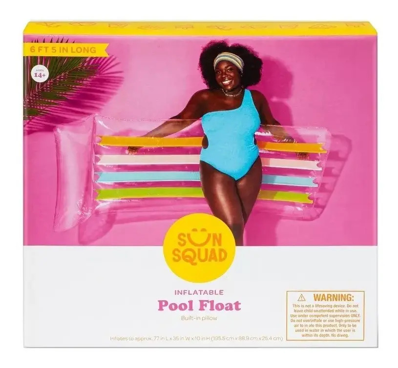 Cama Inflable Para Alberca Arcoíris Sunsquad 195cm X 88cm Multicolor - Image 5